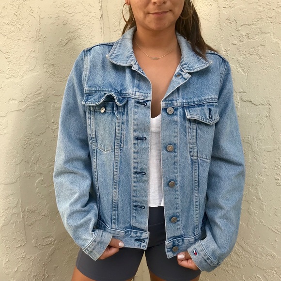 vintage tommy hilfiger denim jacket